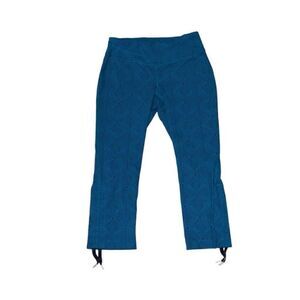 Women's Lucy Blue Patterned Yoga Pants Size S